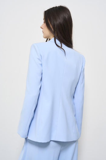 Women's double-breasted light blue jacket - 5