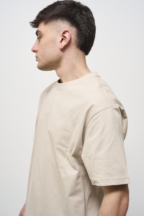 T-shirt uomo girocollo beige - 2