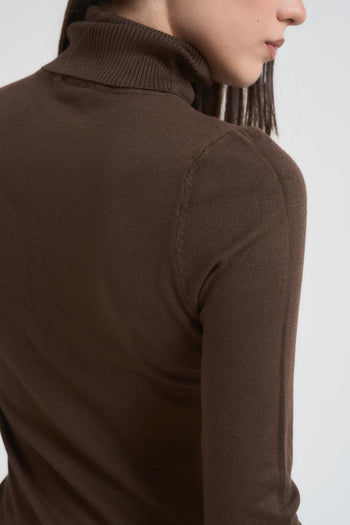 Maglia donna collo alto moro - 4