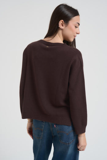 Maglia donna scollo a barca moro - 3