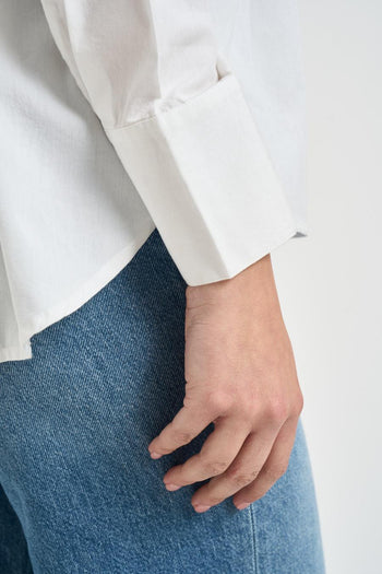 Camicia donna con ricamo bianca - 5