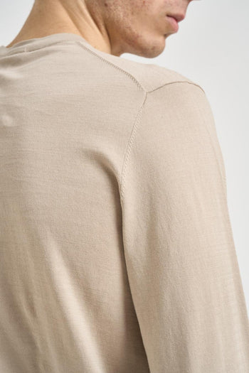 Maglia uomo girocollo beige - 5