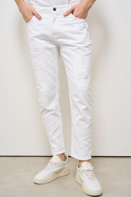 Jeans uomo Yellowstone in denim bianco - 2