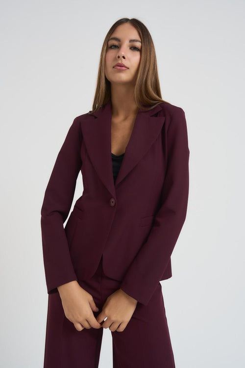 Giacca donna monopetto bordeaux