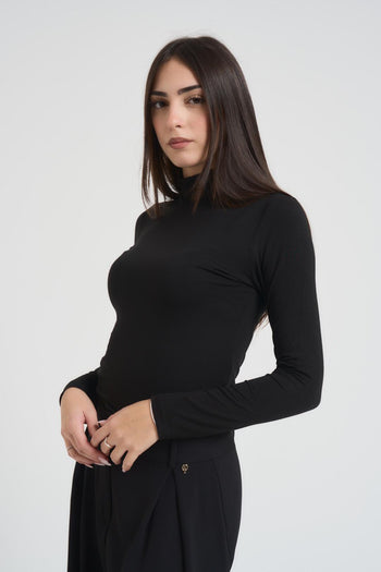 Dolcevita donna in viscosa nero - 4