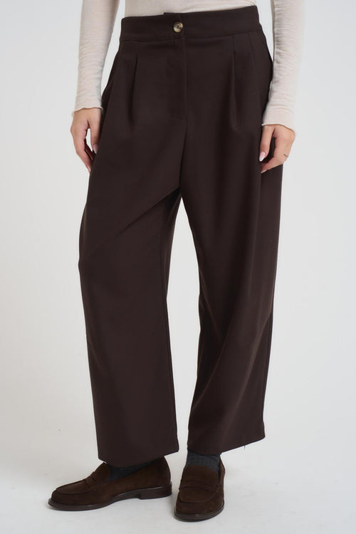 Pantalone donna balloon marrone