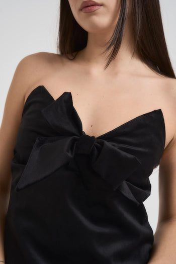 Top donna in velluto nero - 4