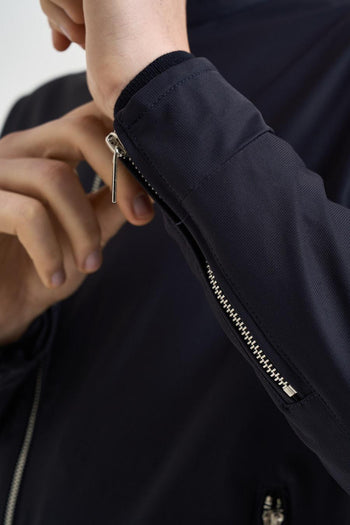 Giubbotto uomo tecnico blu navy - 5