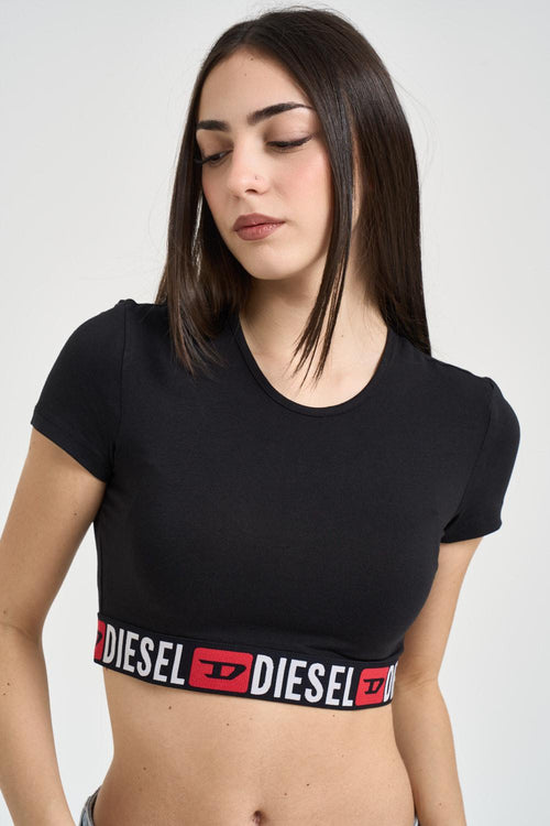 Top donna cropped Irma-d-core nero - 2