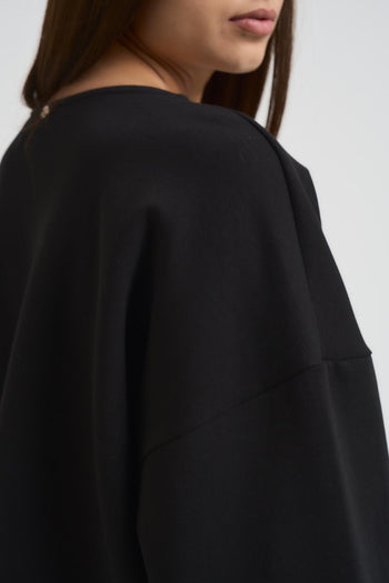 Felpa donna cropped grigio chiaro - 4