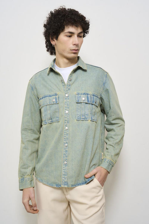 Men's faded denim shirt - 2
