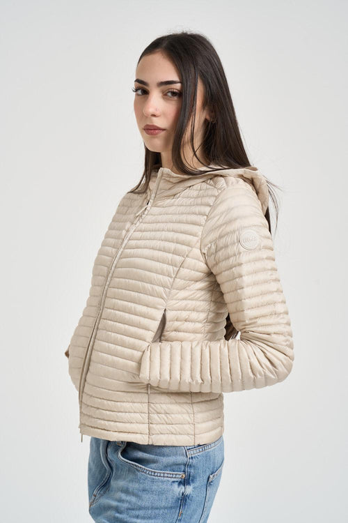 Piumino donna trapuntato beige - 2