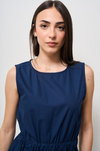 Abito donna lungo blu - 6