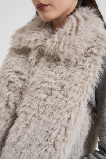 Gilet donna ecopelliccia grigio chiaro - 3