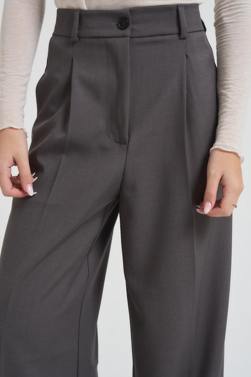 Pantalone donna a palazzo grigio - 2