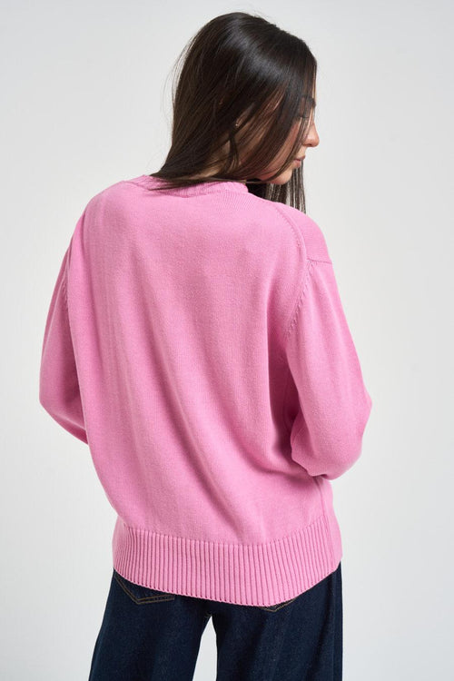 Maglia donna girocollo rosa - 2