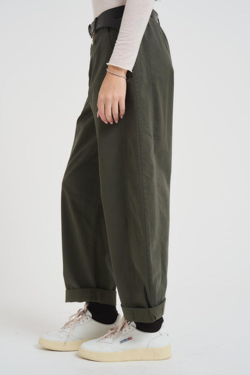 Jeans donna regular verde militare - 2