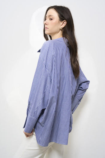 Camicia donna over blu - 3