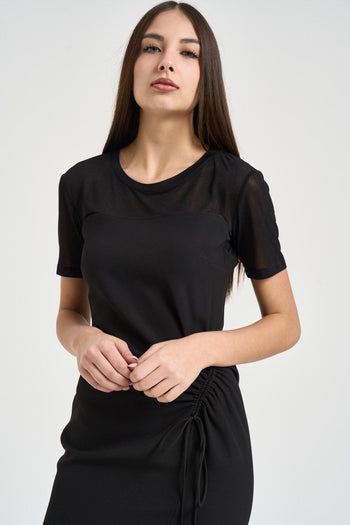 Abito donna midi nero - 4