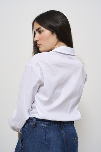Women's wide white shirt - 3
