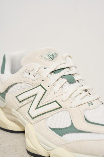 Sneakers uomo 9060 bianche e verde salvia - 6