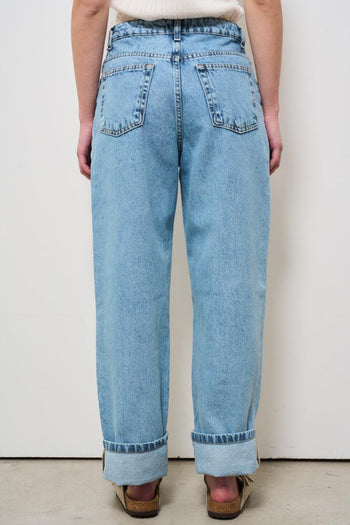 Jeans donna regular in denim chiaro - 3