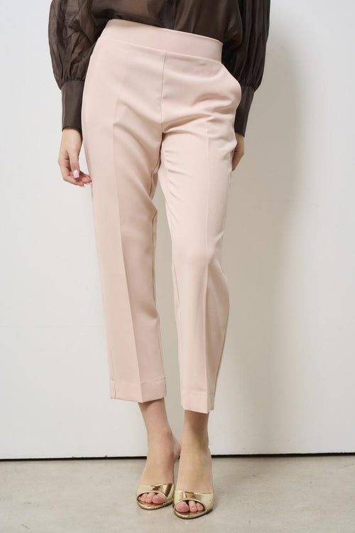 Women's pink cigarette trousers