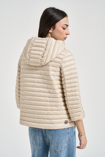 Piumino donna manica 3/4 beige - 4