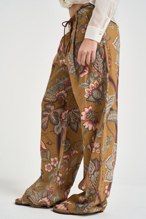 Pantalone donna a palazzo floreale - 2