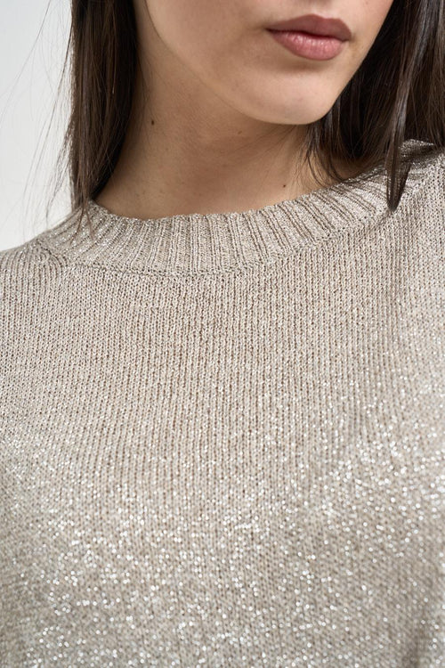 Maglia donna lurex argento - 2