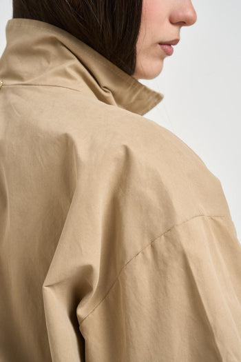 Bomber donna con strass beige - 4