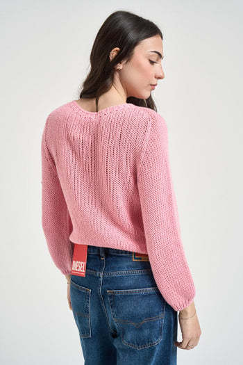 Maglia donna cropped rosa - 3