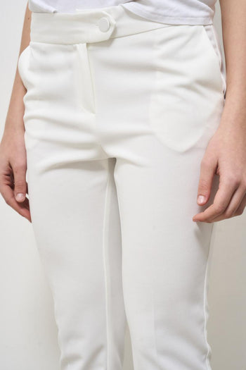 Pantalone donna skinny bianco - 5