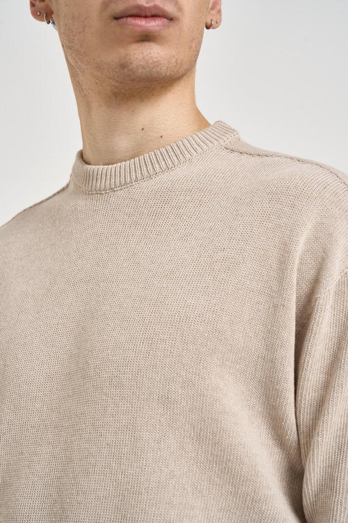 Polo uomo in maglia beige - 2