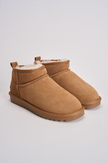 Stivaletto mini scamosciato donna cammello - 3