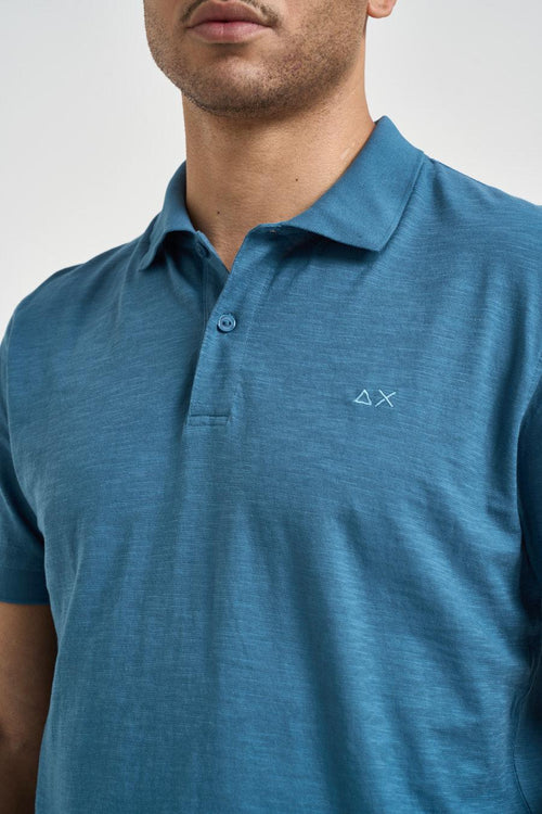 Polo uomo manica corta blu petrolio - 2