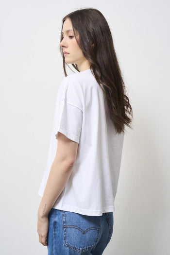 T-shirt donna bianca scritta - 5