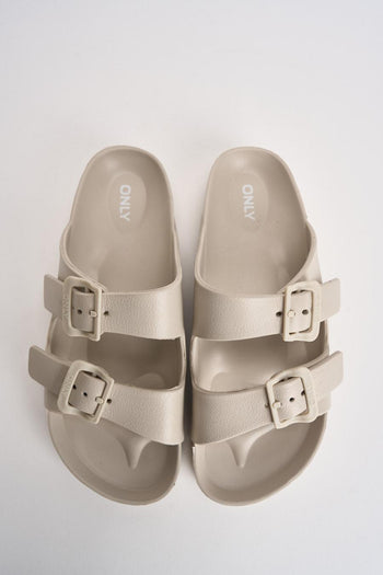 Sandalo donna in EVA panna - 6