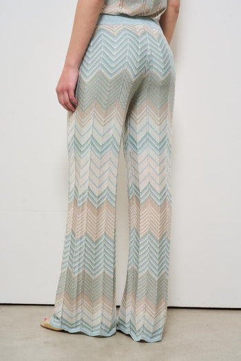 Pantalone donna in maglia multicolor - 5