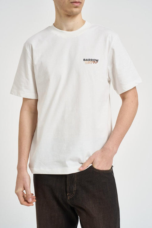 T-shirt uomo con stampa bianca