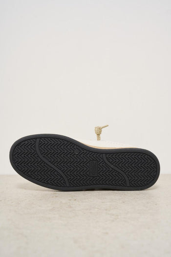 Sneakers donna bianca e oro - 9