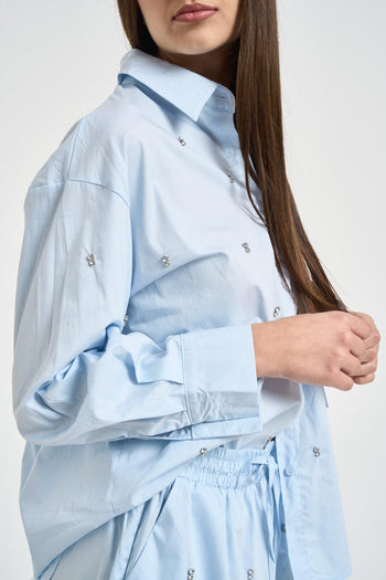 Completo donna con strass celeste - 5