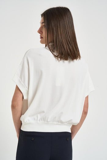 Polo donna manica corta bianca - 4