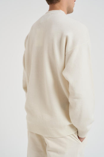 Maglia uomo girocollo panna - 5