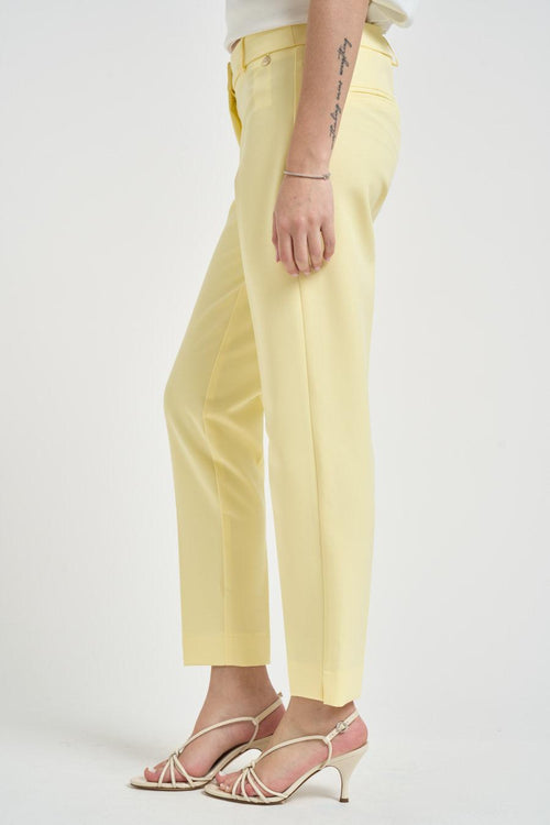 Pantalone donna a sigaretta giallo - 2