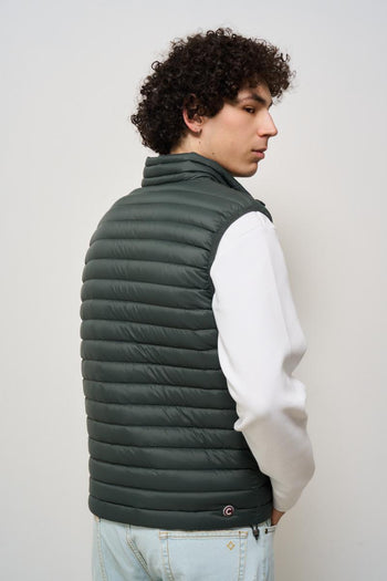 Gilet uomo trapuntato verde militare - 5