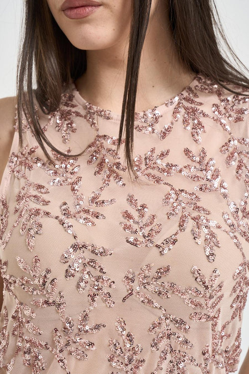 Top donna in pizzo rosa - 2