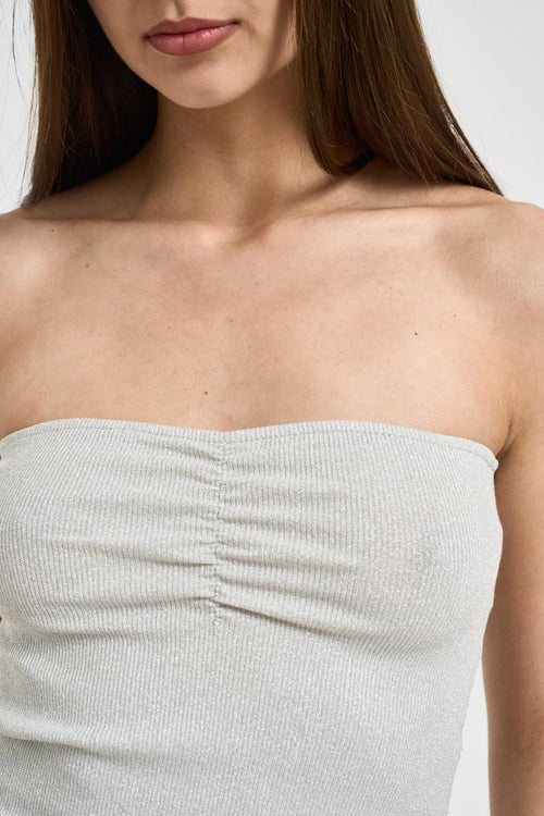 Top donna a fascia argento - 2