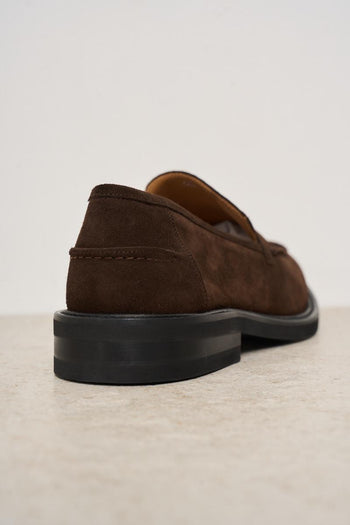 Mocassino uomo in suede testa di moro - 4