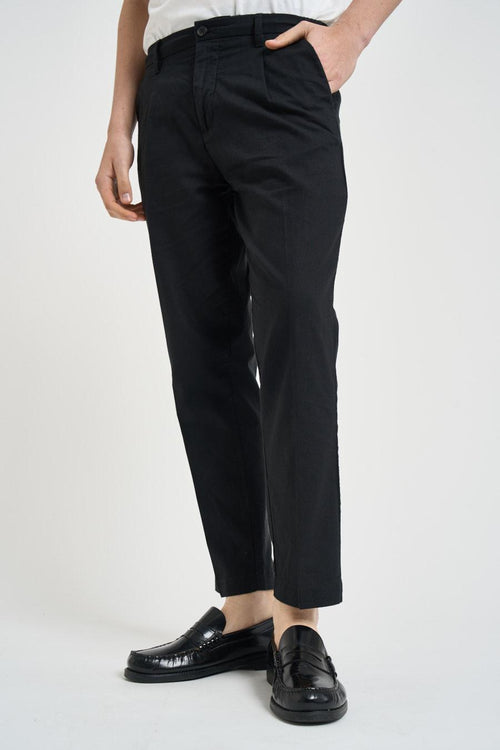 Pantalone uomo in lino nero - 2